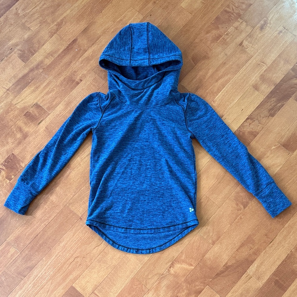 Triple Flip Blue Hooded Shirt
